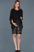 Robes de Soiree de Gross Courte Anthracite ABK506