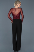 Robe de Soirée Noir-Bordeaux ABT035
