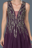 Robe de Soirée Longue Pierreux Violet ABU878