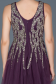 Robe de Soirée Longue Pierreux Violet ABU878