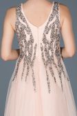 Robe de Soirée Longue Pierreux Poudre ABU878