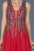 Robe de Soirée Longue Pierreux Rouge ABU878