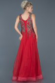 Robe de Soirée Longue Pierreux Rouge ABU878