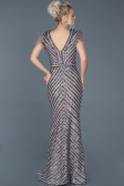 Robe de Soirée Longue Anthracite ABU881