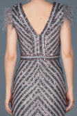 Robe de Soirée Longue Anthracite ABU881