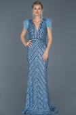 Robe de Soirée Longue Indigo ABU881