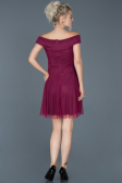 Robe d'Invitation Courte Prune ABK015
