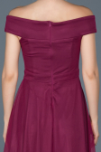 Robe d'Invitation Courte Prune ABK015