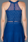 Robe de Fiançaille Longue Bleu Saxe ABU766