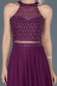 Robe de Fiançaille Longue Prune ABU766