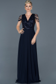 Robe de Cérémonie Longue Bleu Marine ABU932
