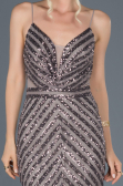 Robe Queue de Poisson Longue Gris ABU892