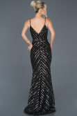 Robe Queue de Poisson Longue Noir-Argent ABU892