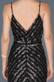 Robe Queue de Poisson Longue Noir-Argent ABU892