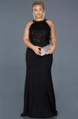 Robe Grande Taille Longue Noir ABU743