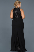 Robe Grande Taille Longue Noir ABU743