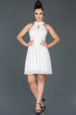 Robe de Soirée Courte Blanc ABK224