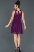 Robe de Soirée Courte Pourpre ABK224