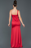 Robe de Soirée Longue Satin Rouge ABU977