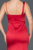 Robe de Soirée Longue Satin Rouge ABU977