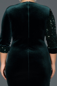 Robe de Soirée Grande Taille Courte Émeraude ABK653
