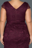 Robe Grande Taille Courte Prune ABK010