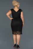 Robe Grande Taille Courte Noir ABK010