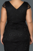 Robe Grande Taille Courte Noir ABK010
