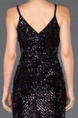Robe de Cérémonie Courte Gris-Indigo ABK675
