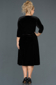 Robe de Soirée Grande Taille Midi Noir ABK684