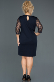 Robe À Taille Large Courte Bleu Marine ABK150