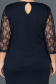 Robe À Taille Large Courte Bleu Marine ABK150