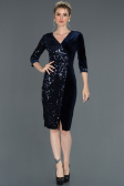 Robe de Cérémonie Courte Bleu Marine ABK704