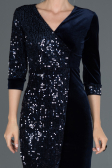 Robe de Cérémonie Courte Bleu Marine ABK704
