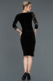 Robe de Cérémonie Courte Noir-Or ABK704