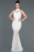 Robe Queue de Poisson Longue Blanc ABU1101