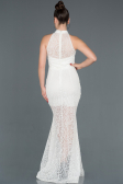 Robe Queue de Poisson Longue Blanc ABU1101