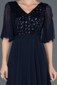 Robe de Cérémonie Longue Bleu Marine ABU676