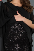 Robes de Soiree de Gross Courte Noir ABK506