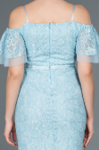 Robe de Soirée Longue Lacé Bleu clair ABU1156
