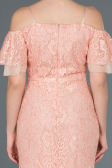 Robe de Soirée Longue Lacé Poudre ABU1156