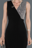 Robe de Soirée Longue Noir-Argent ABU1190