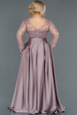 Robe de Soirée Grande Taille Longue Satin Lavande ABU1216