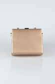 Sac de Boîte Cuir dentelé Bronze V294