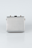 Sac de Boîte Cuir dentelé Argent V294