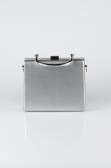 Sac de Boîte Cuir dentelé Argent V294