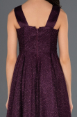 Robe de Soirée Enfants Longue Violet Foncé ABU1228