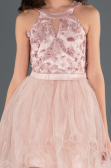 Robe de Soirée Enfants Devant Court Dos Long Poudre ABO058