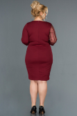 Robe de Soirée Grande Taille Courte Rouge Bordeaux ABK810