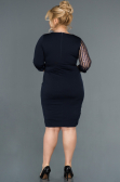 Robe de Soirée Grande Taille Courte Bleu Marine ABK810